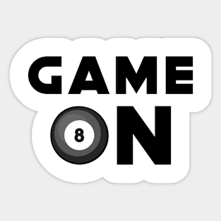 Game On - Funny Billiard Design Sticker